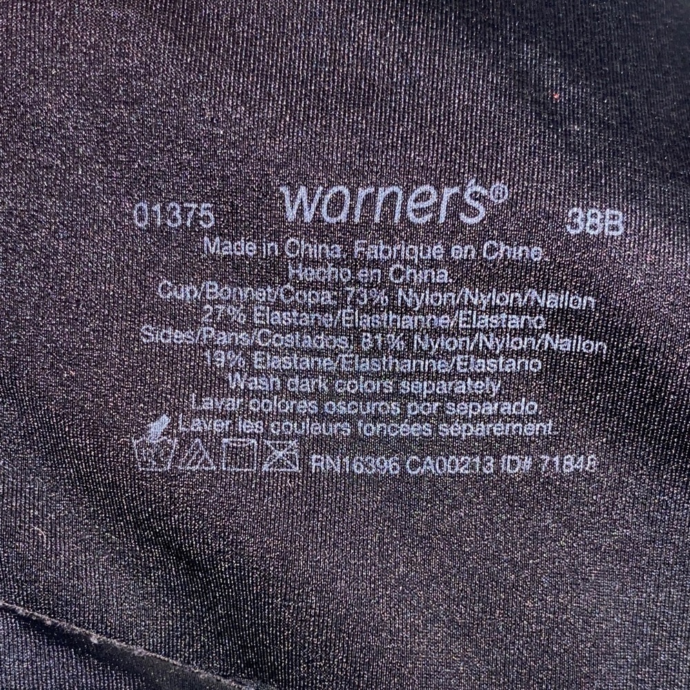 Warner's Black Textured Women's 38B Bra - Picture 4 of 5